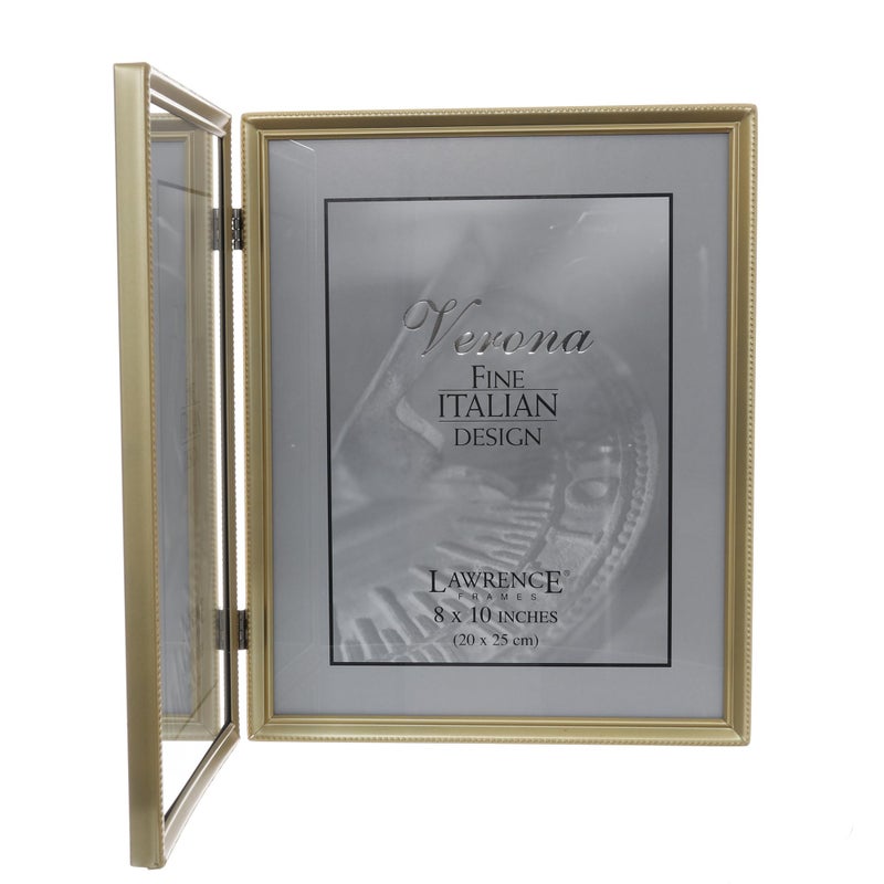 Lawrence Frames Bead Border Design, 8x10 Double, Satin Gold - Image 3